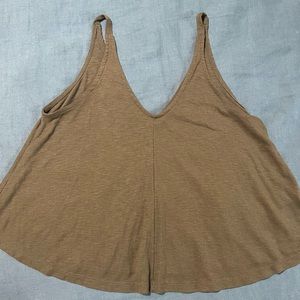 Free people swing tank, army green/brown, flowy and soft cotton